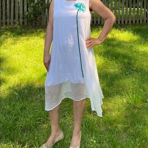 White chiffon dress